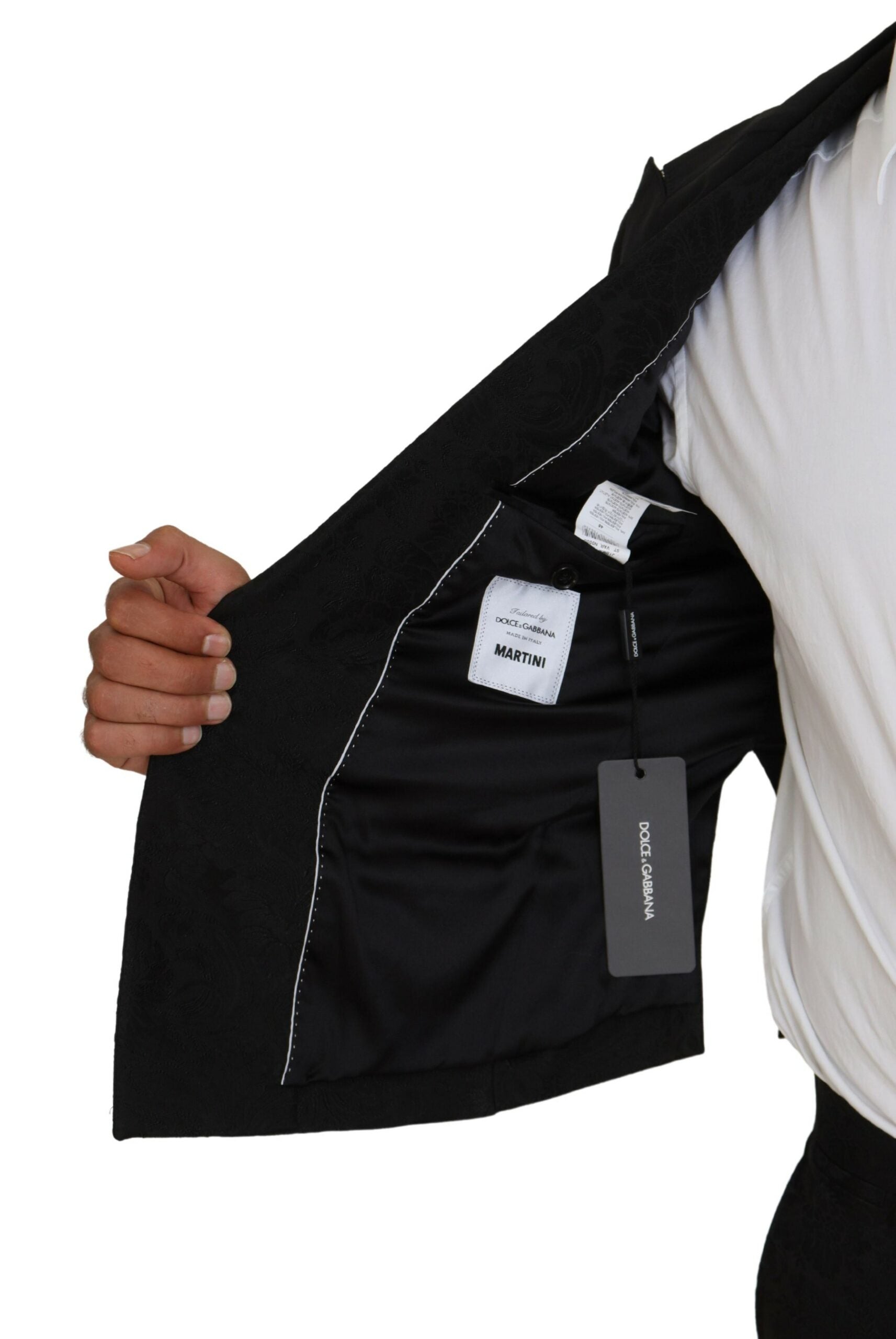 Schwarzer 2-teiliger MARTINI-Anzug aus Polyester für Herren