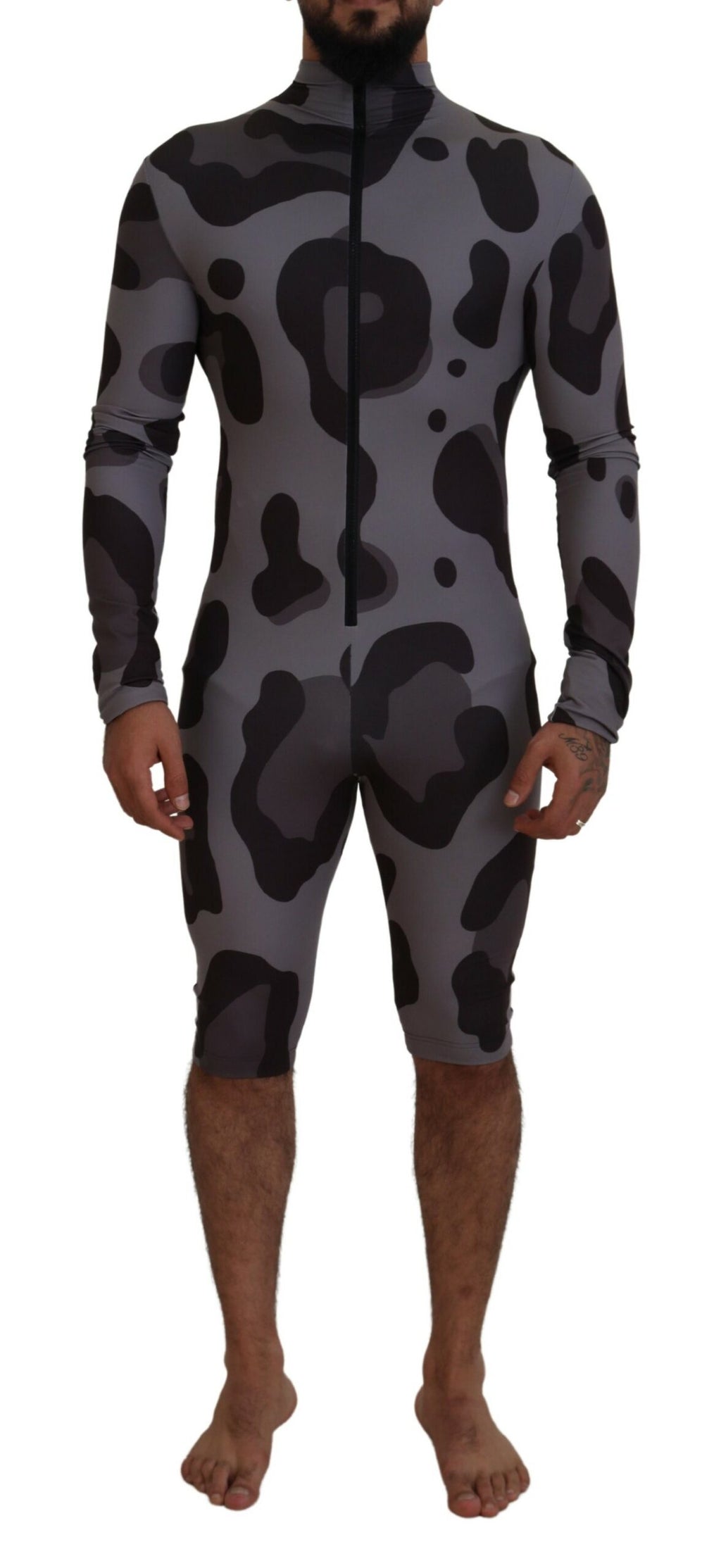 Grau gemusterter Neoprenanzug aus Polyester