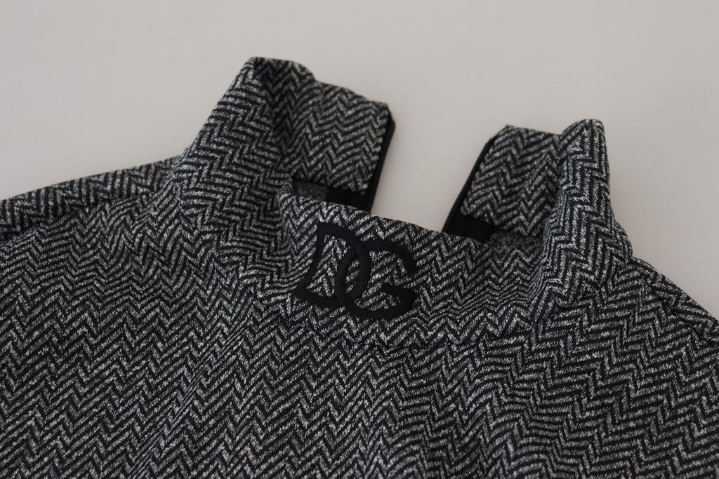 Dunkelgrauer Rollkragenpullover aus Nylon
