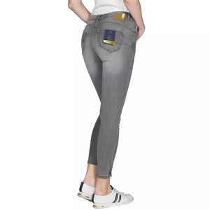 Graue Damenjeans aus Baumwolle