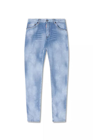 Hellblaue Herrenjeans aus Baumwolle