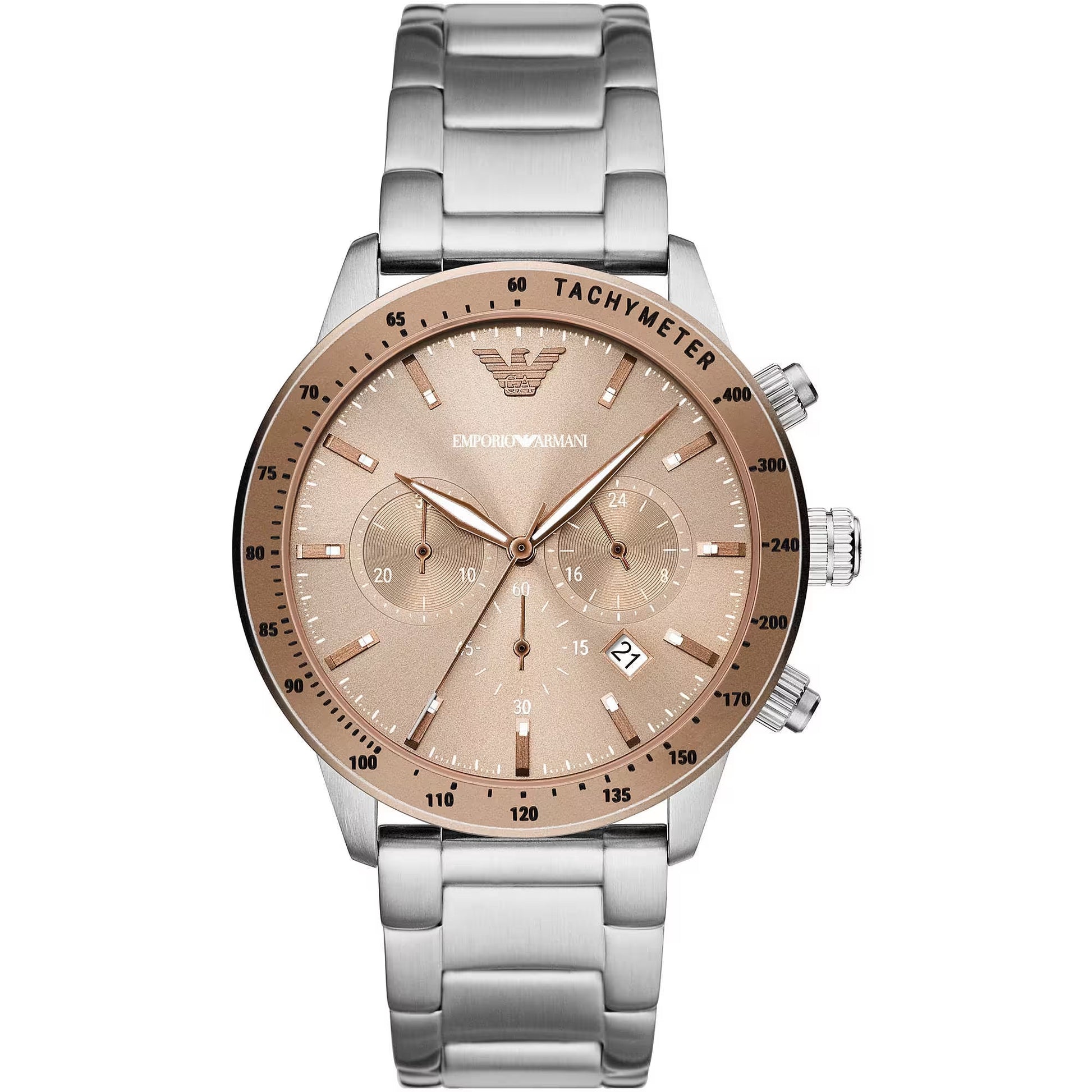 Klassische Chronographen-Herrenuhr aus Stahl