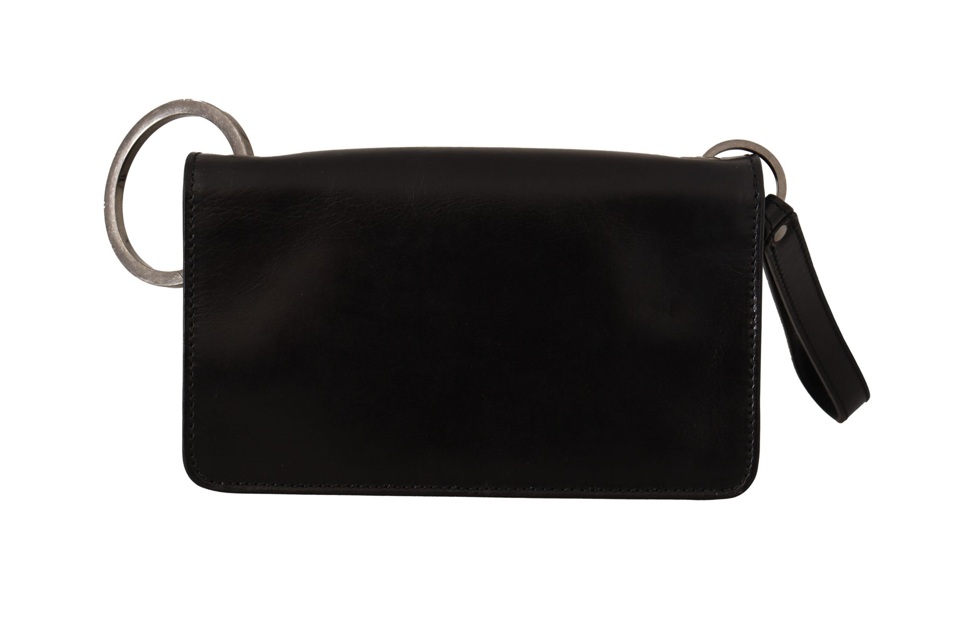 Schwarzes Lederarmband Mini-Tasche Karten- und Geldscheinportemonnaie