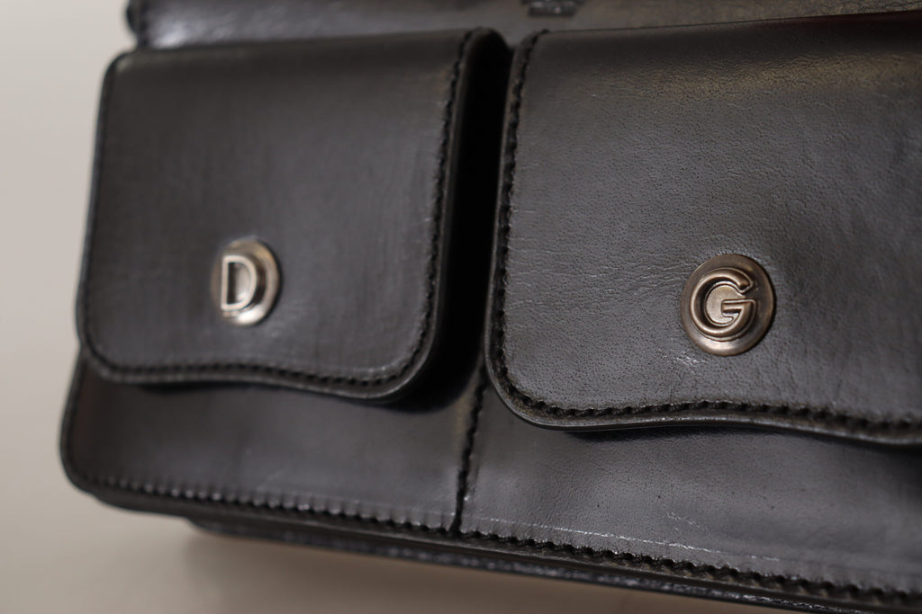 Schwarzes Lederarmband Mini-Tasche Karten- und Geldscheinportemonnaie