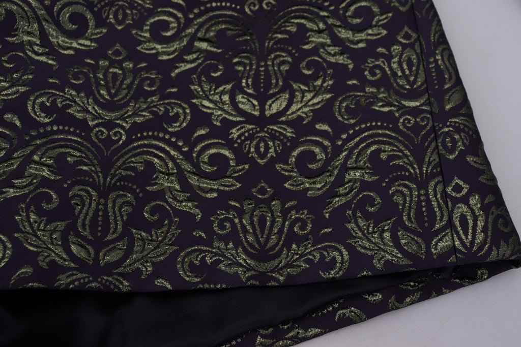 Gold Lila Barock Jacke Blazer Robe