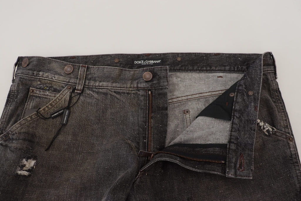 Graugrüne Jeans im Regular Fit