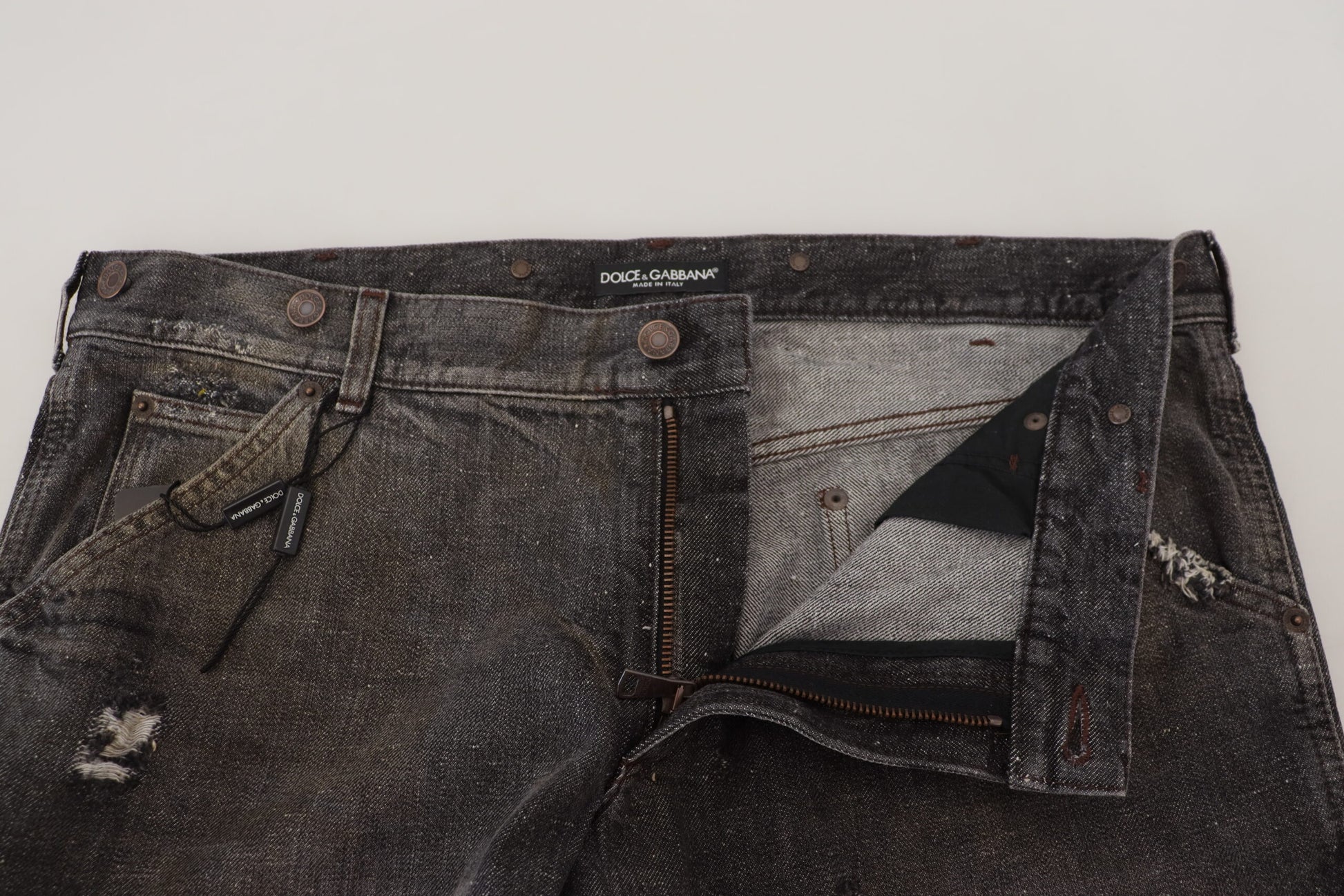 Graugrüne Jeans im Regular Fit