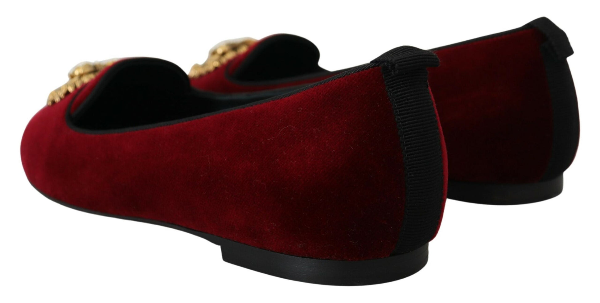 Bordeaux Samt Slip-On Loafers Flats Schuhe