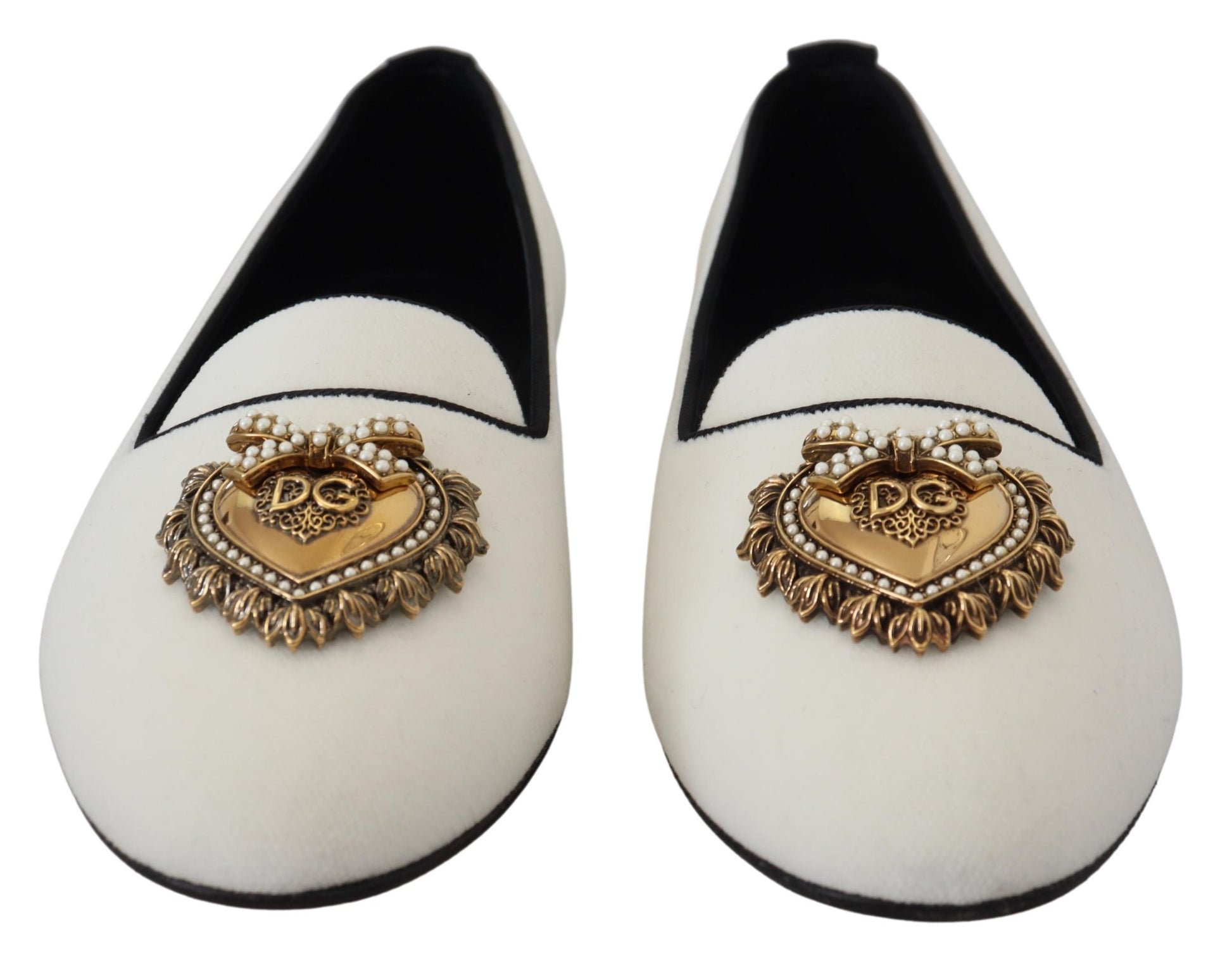 Weiße Slipper aus Samt, flache Schuhe