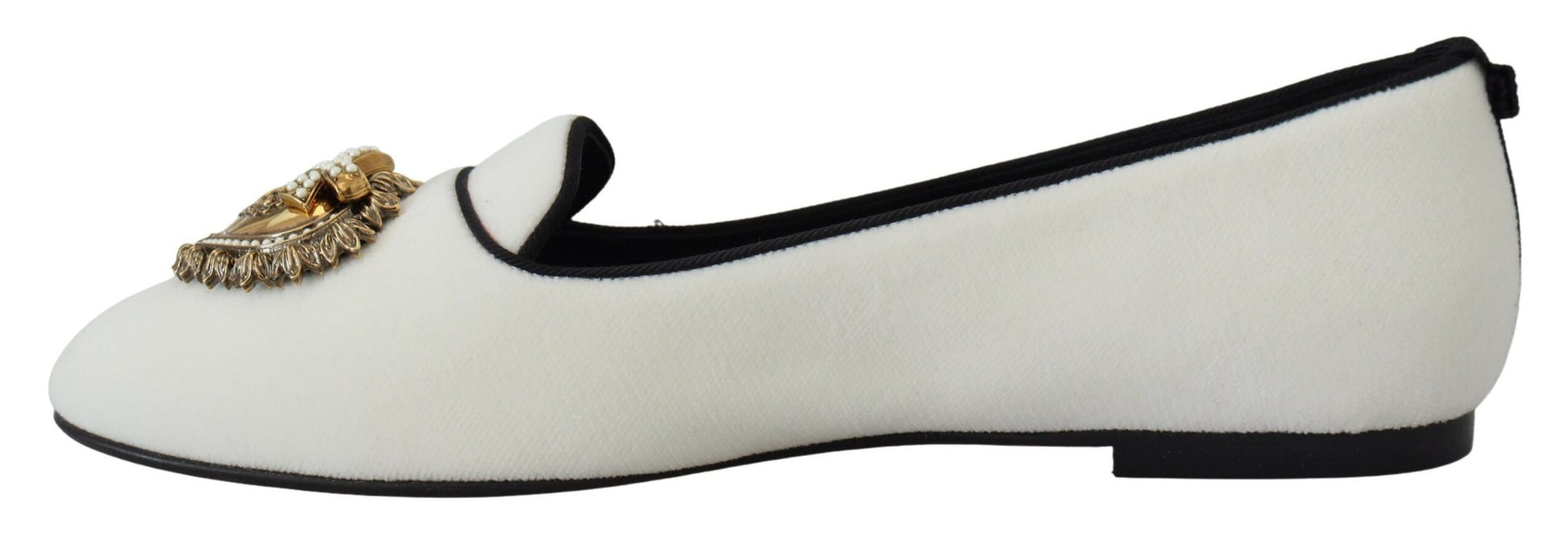 Weiße Slipper aus Samt, flache Schuhe