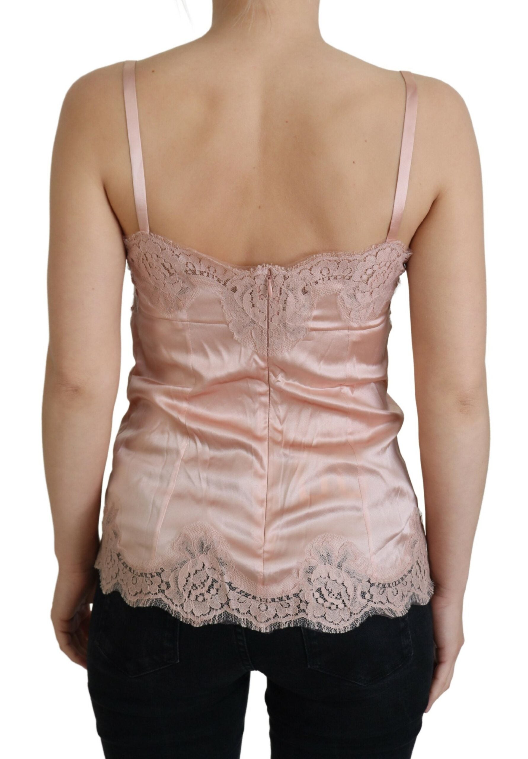 Rosa Satin Spitze Rosen Tank Top Dessous