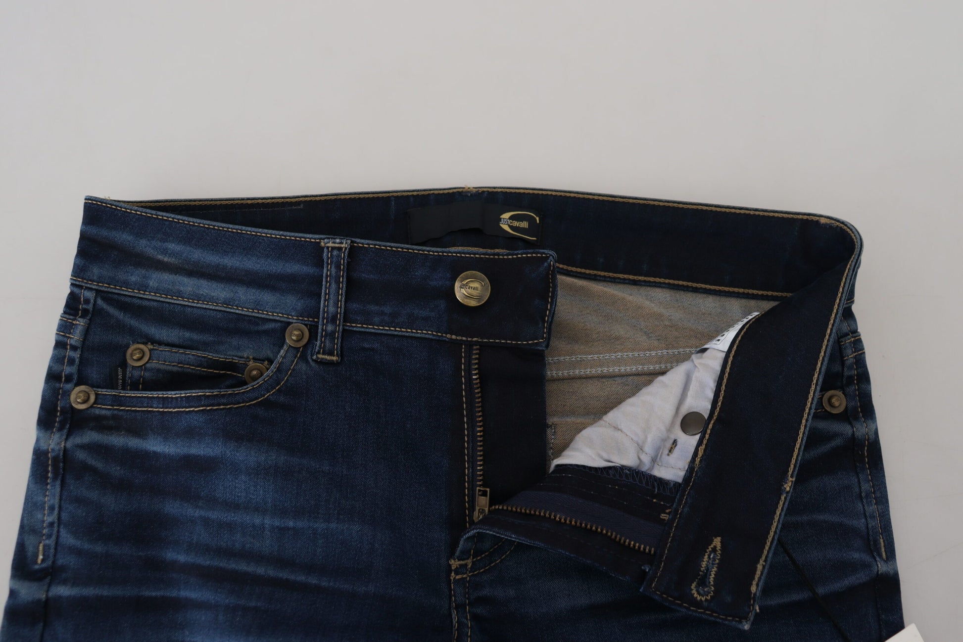Blaue Baumwoll-Jeans für Damen