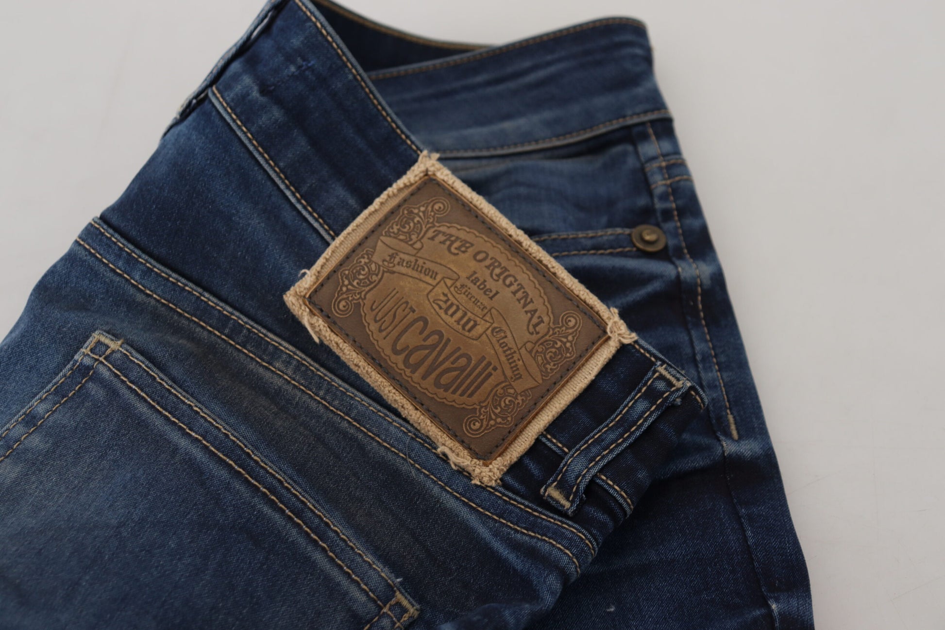 Blaue Baumwoll-Jeans für Damen