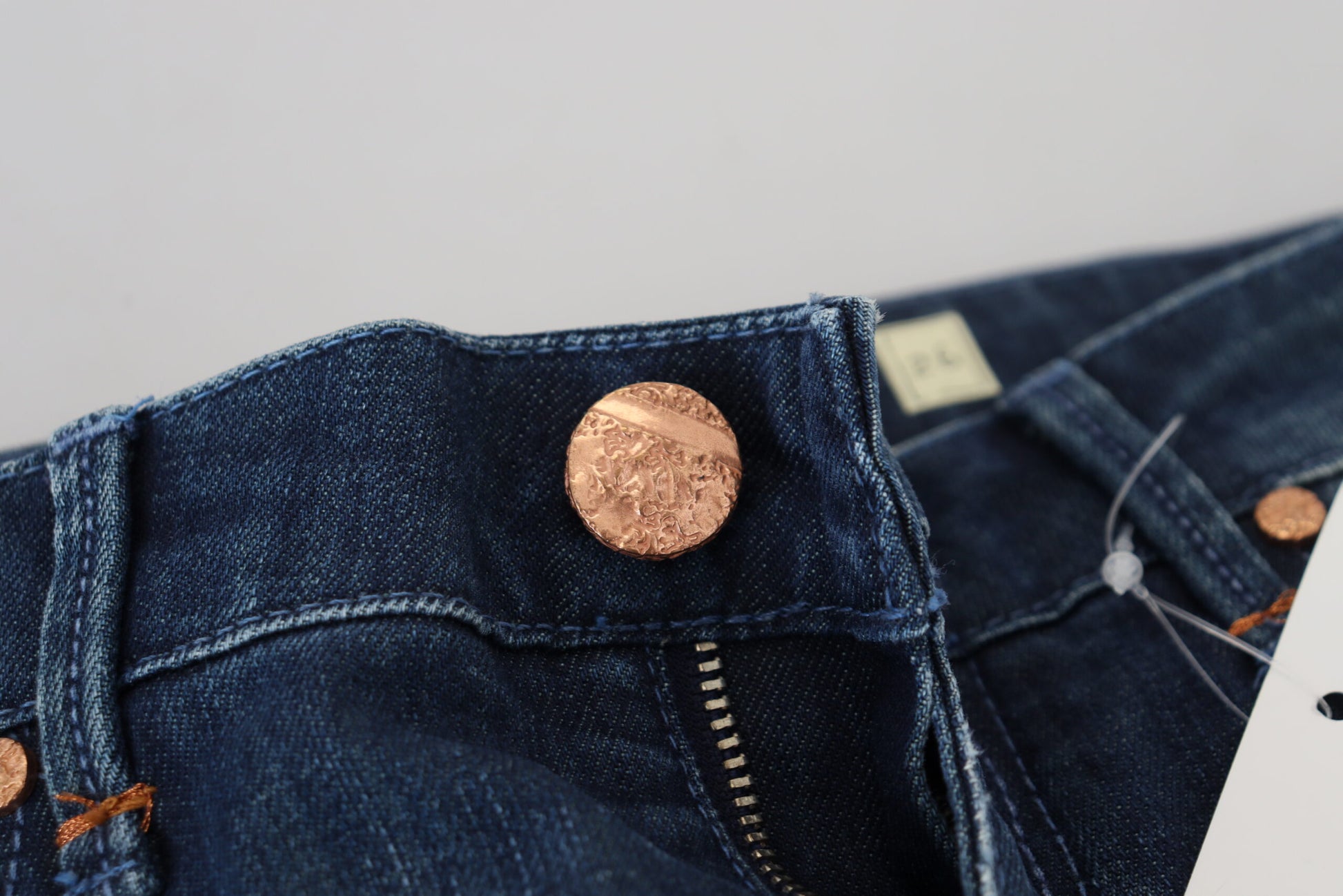 Blaue Slim Fit Damen-Jeans aus Baumwolle