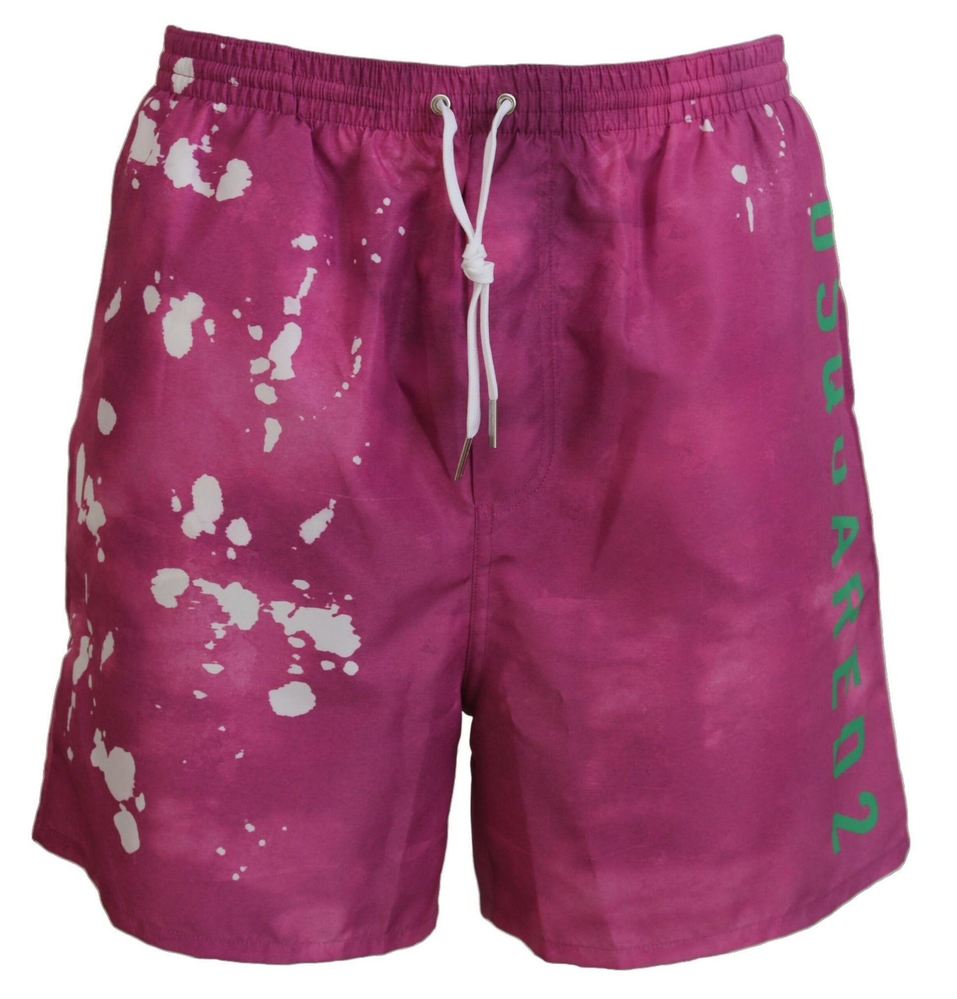 Rosa Tie Dye Logo Männer Beachwear Shorts Bademode