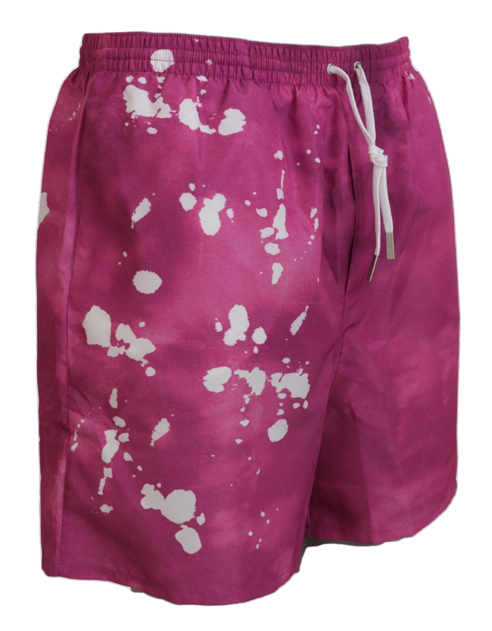 Rosa Tie Dye Logo Männer Beachwear Shorts Bademode