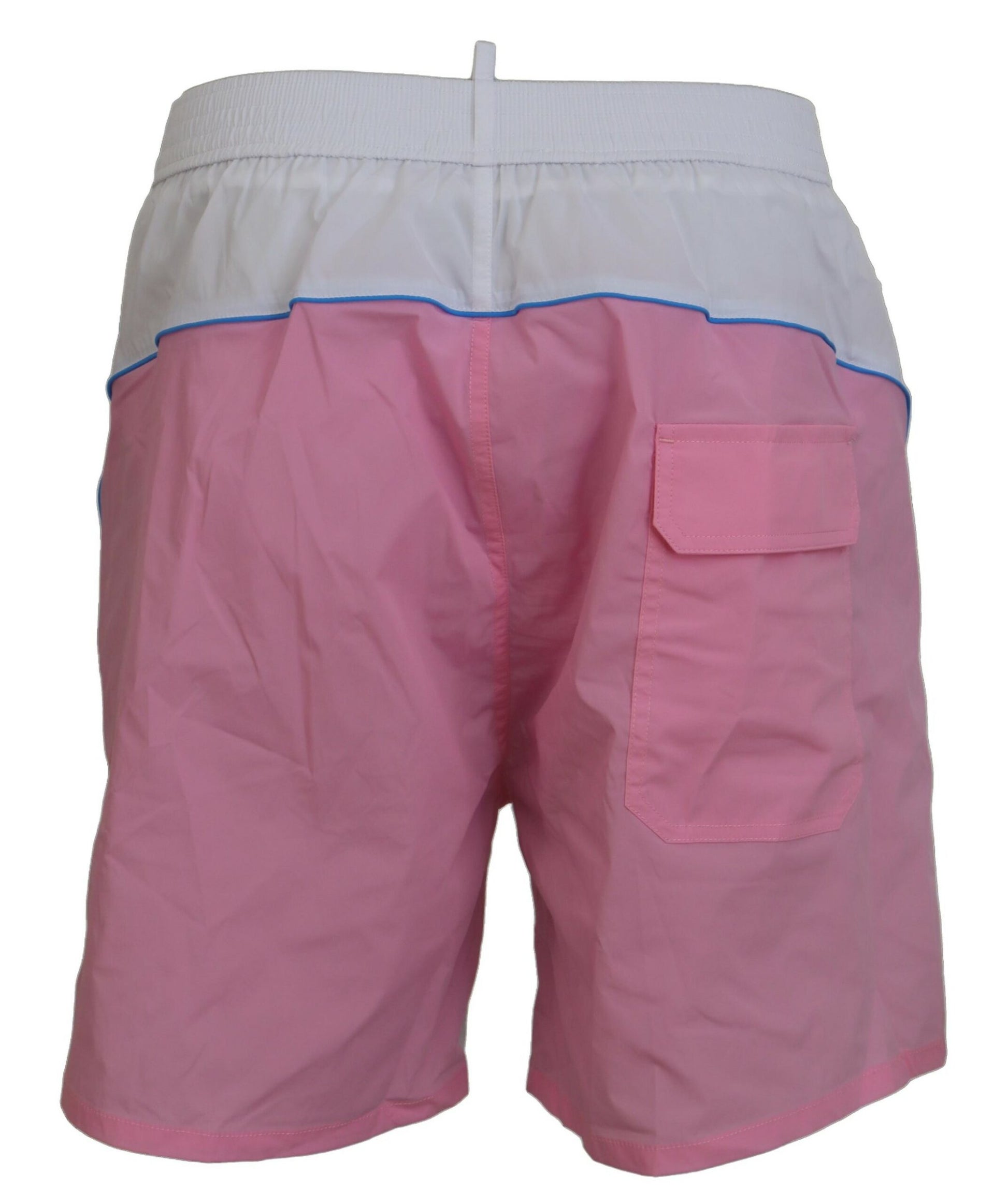 Weiß Rosa Logo Print Männer Beachwear Shorts Bademode