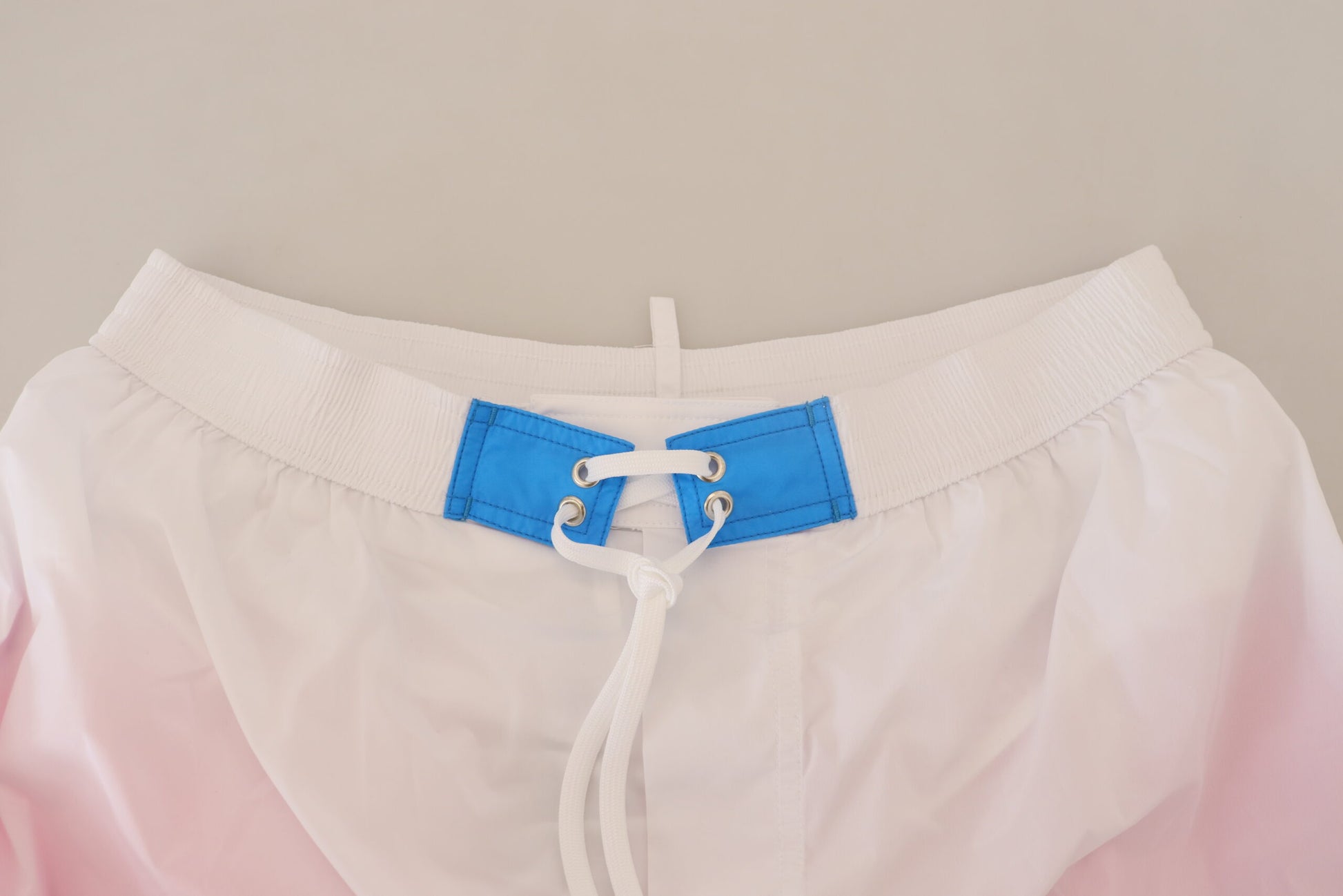 Weiß Rosa Logo Print Männer Beachwear Shorts Bademode