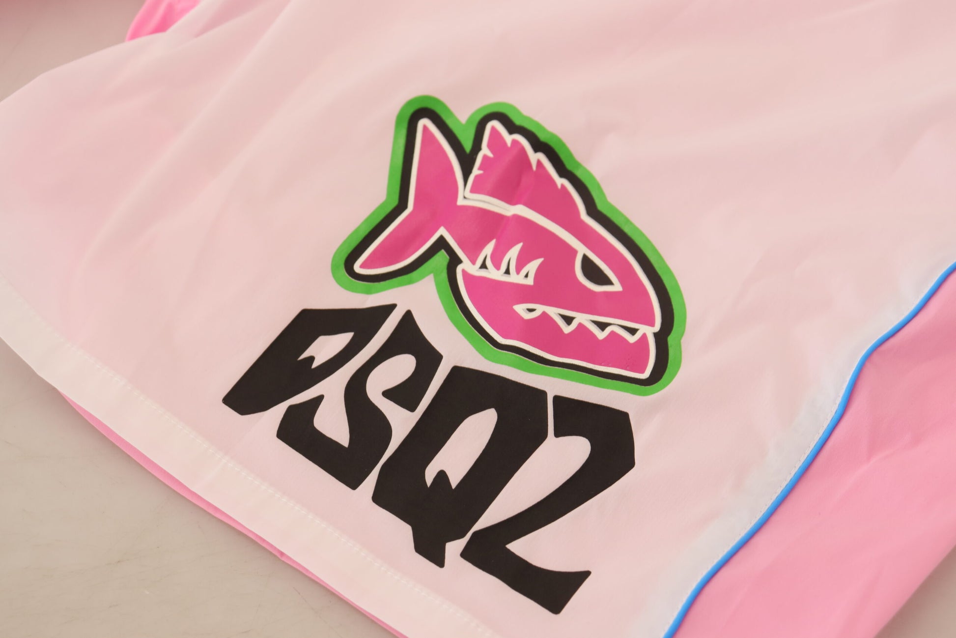 Weiß Rosa Logo Print Männer Beachwear Shorts Bademode