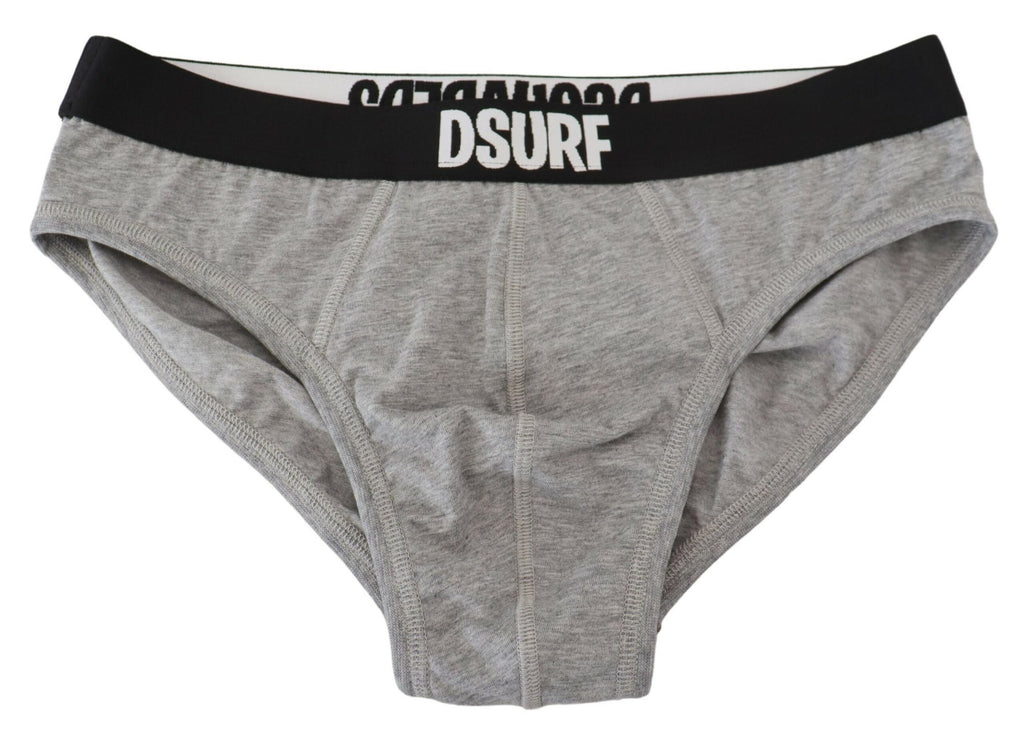Graue DSURF Logo Cotton Stretch Herren Slip Unterwäsche