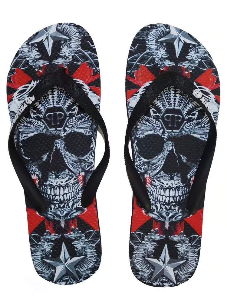 Mehrfarbige Damensandale aus Polyester