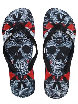 Mehrfarbige Damensandale aus Polyester