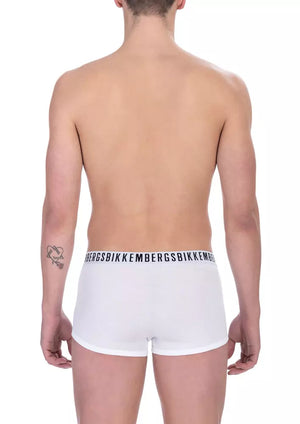 Weiße Herrenunterwäsche aus Baumwolle, Trunk Duo