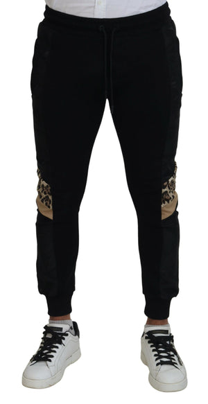 Schwarze Skinny Jogger-Hose aus Polyester für Herren