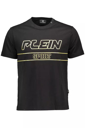 Schwarzes Herren-T-Shirt aus Baumwolle