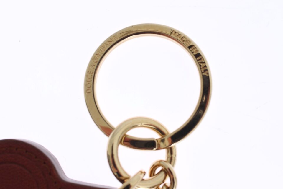 Brauner Leder-Schlüsselanhänger Miss SICILY Gold Finder Chain