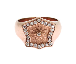 Authentischer, klarer Ring aus Roségold und 925er Silber