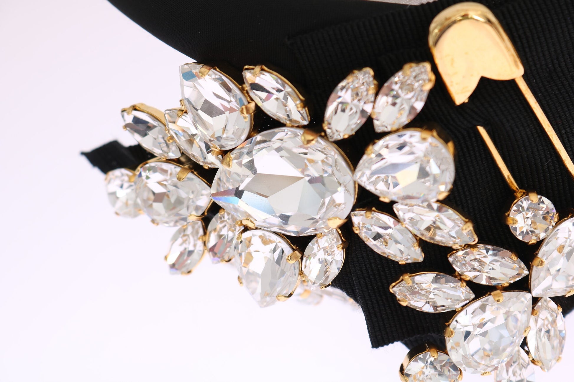 Schwarzes Kristallweißes Haar Parrucchiera Stirnband Diadem