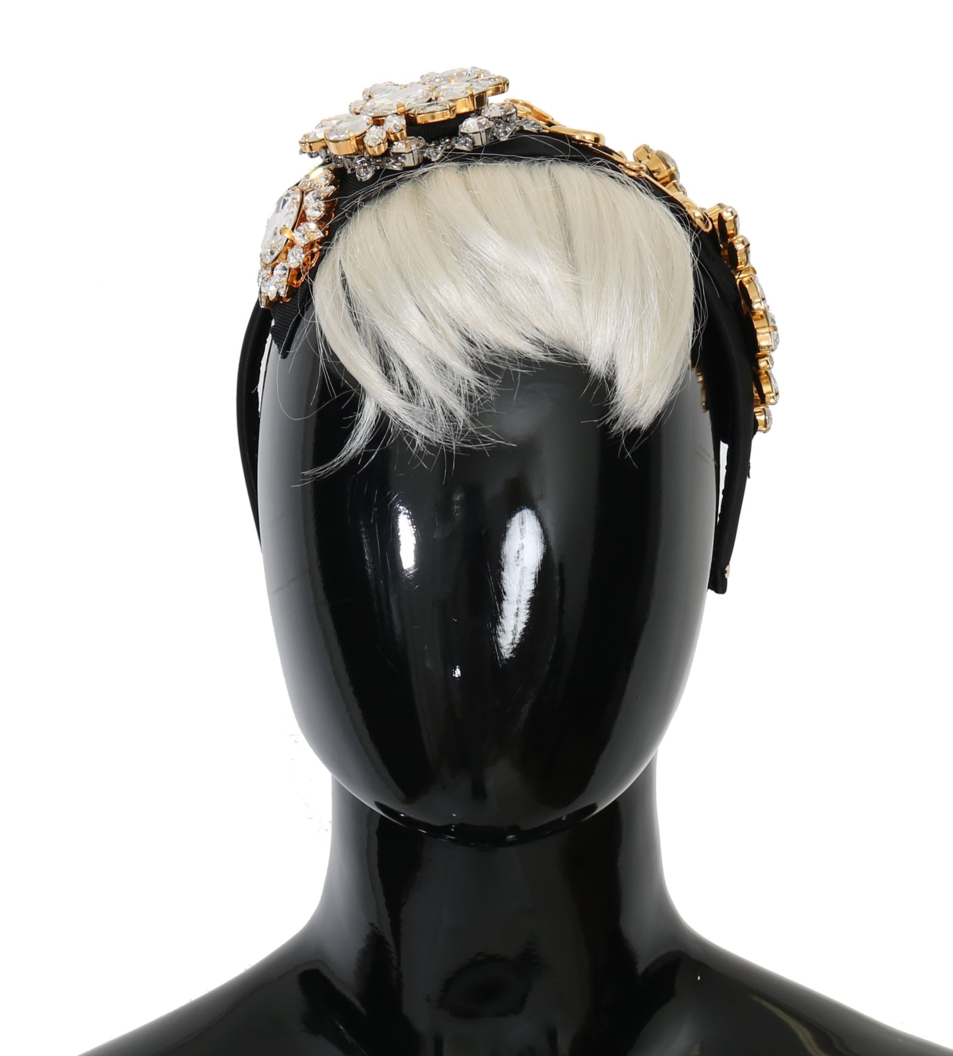 Schwarzes Kristallweißes Haar Parrucchiera Stirnband Diadem