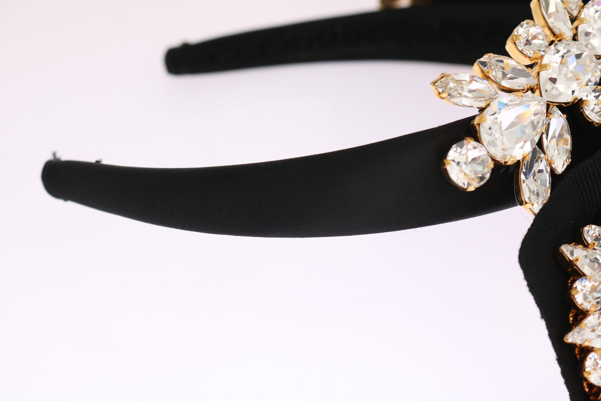 Schwarzes Kristallweißes Haar Parrucchiera Stirnband Diadem