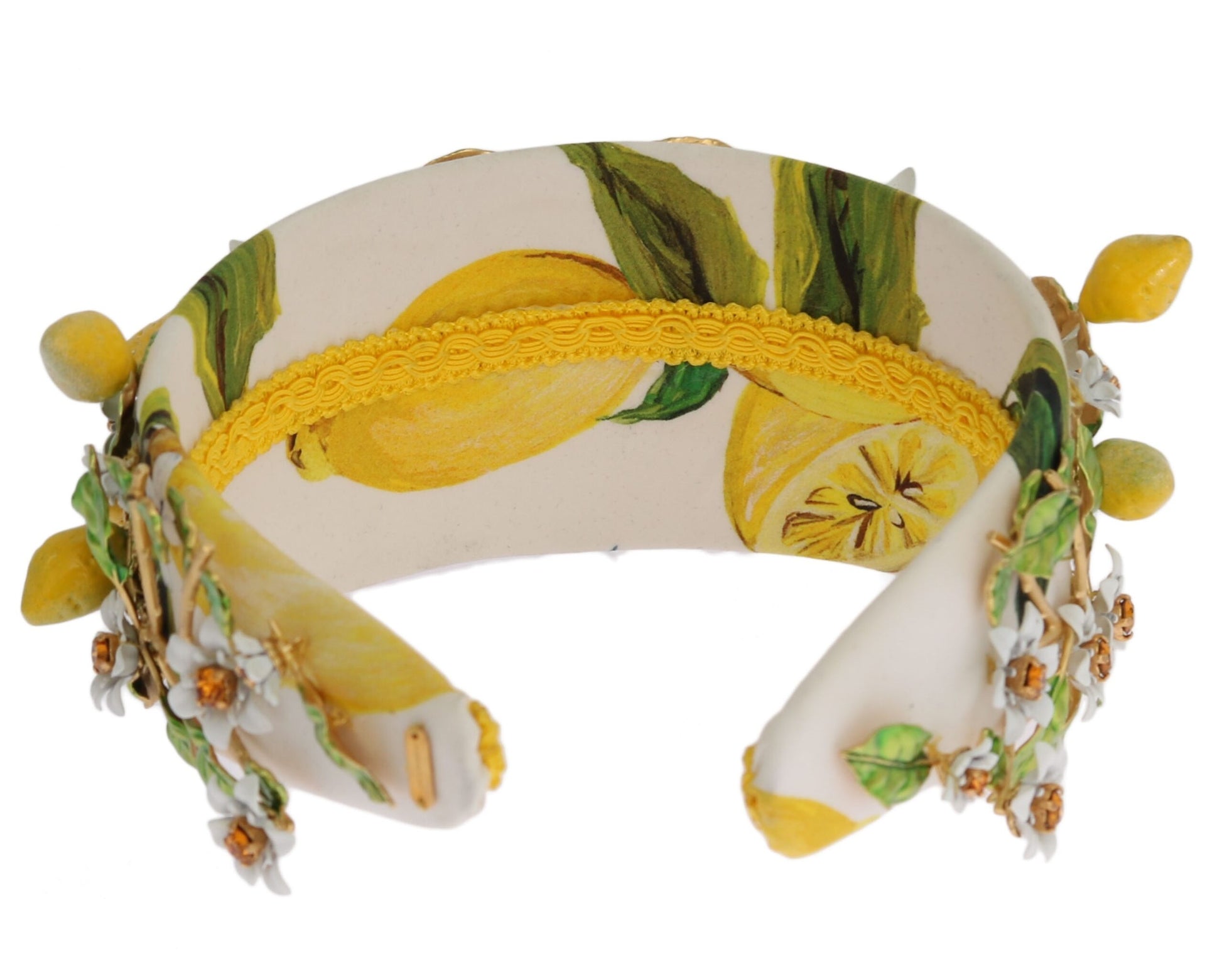 Gelbe Zitronen Sizilien Kristall Diadem Tiara Stirnband