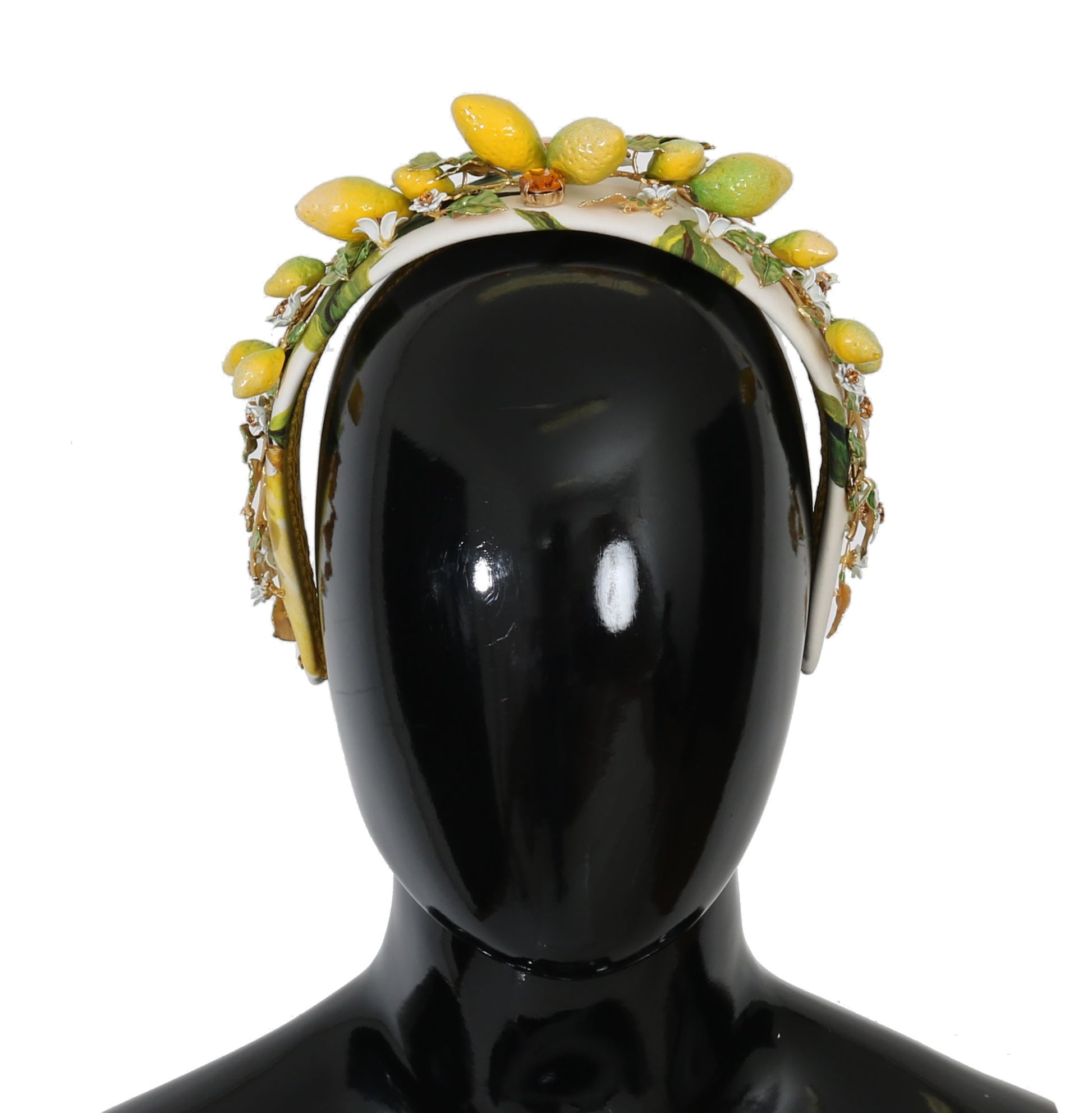 Gelbe Zitronen Sizilien Kristall Diadem Tiara Stirnband
