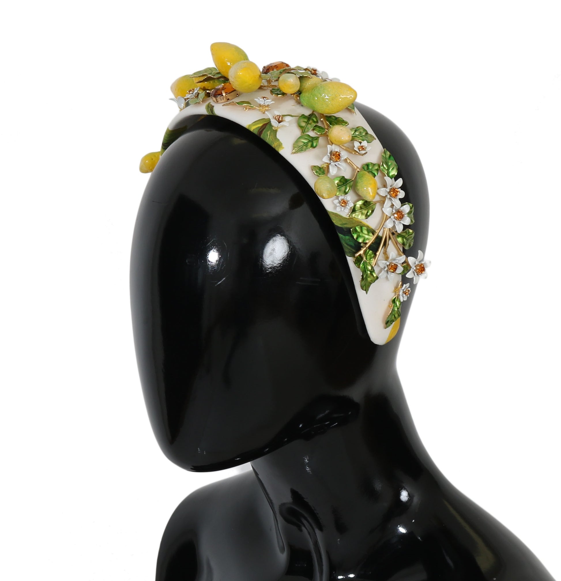 Gelbe Zitronen Sizilien Kristall Diadem Tiara Stirnband