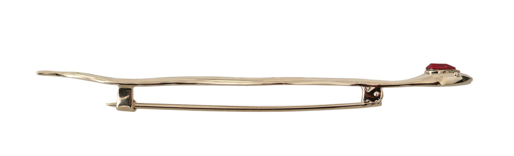 Silber Messing Kristall Spilla Serpente Brosche Pin