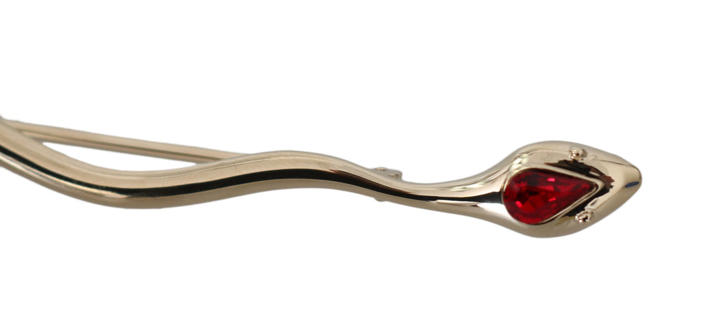 Silber Messing Kristall Spilla Serpente Brosche Pin