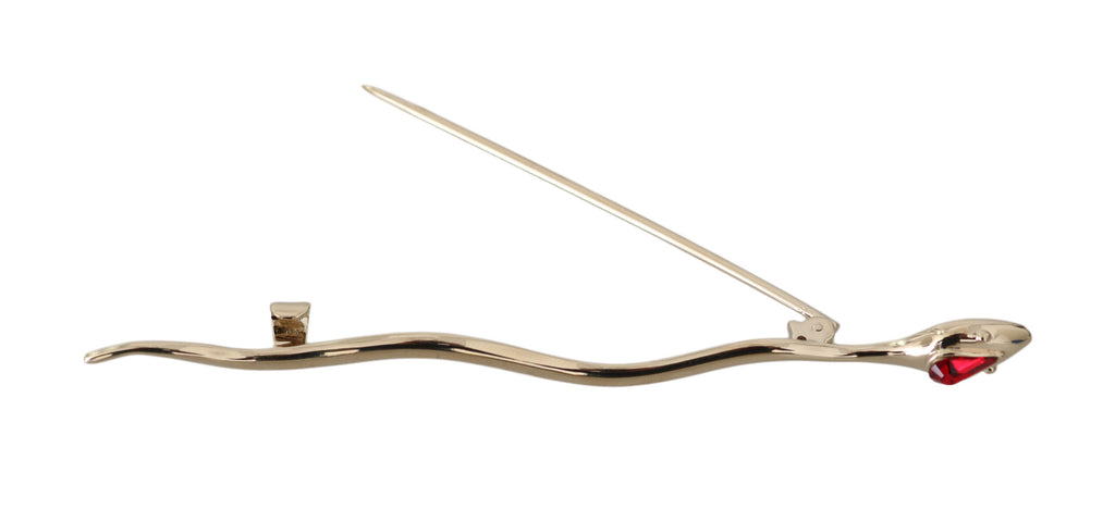 Silber Messing Kristall Spilla Serpente Brosche Pin