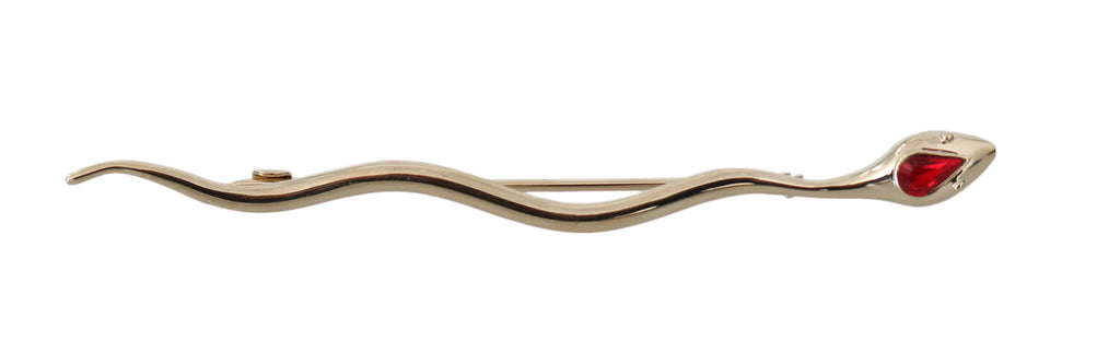 Silber Messing Kristall Spilla Serpente Brosche Pin