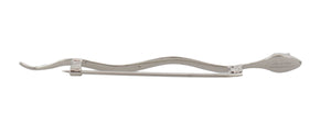 Silberne Messing-Kristall-Spilla-Serpente-Herren-Brosche