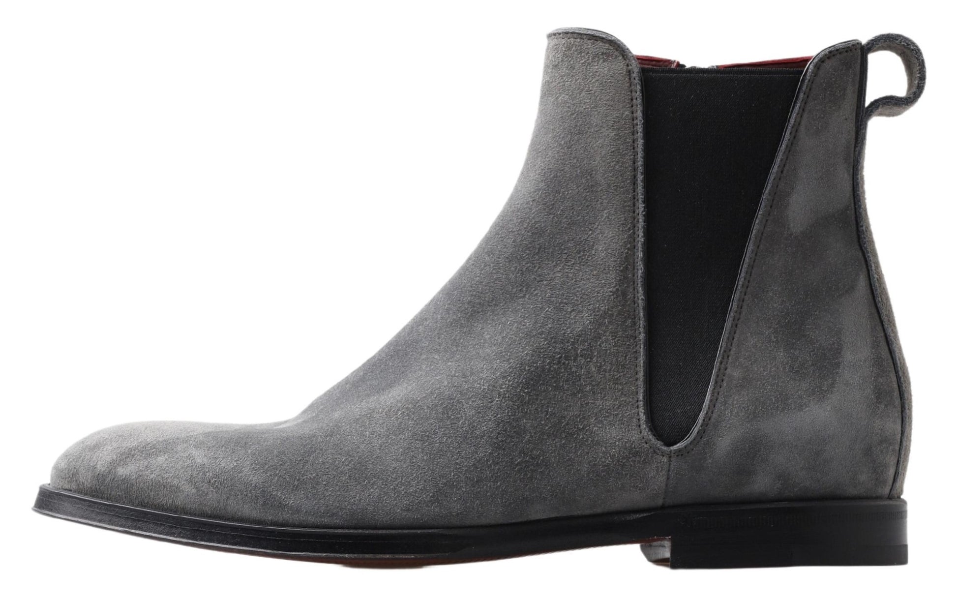 Graue Leder Herren Stiefeletten Schuhe