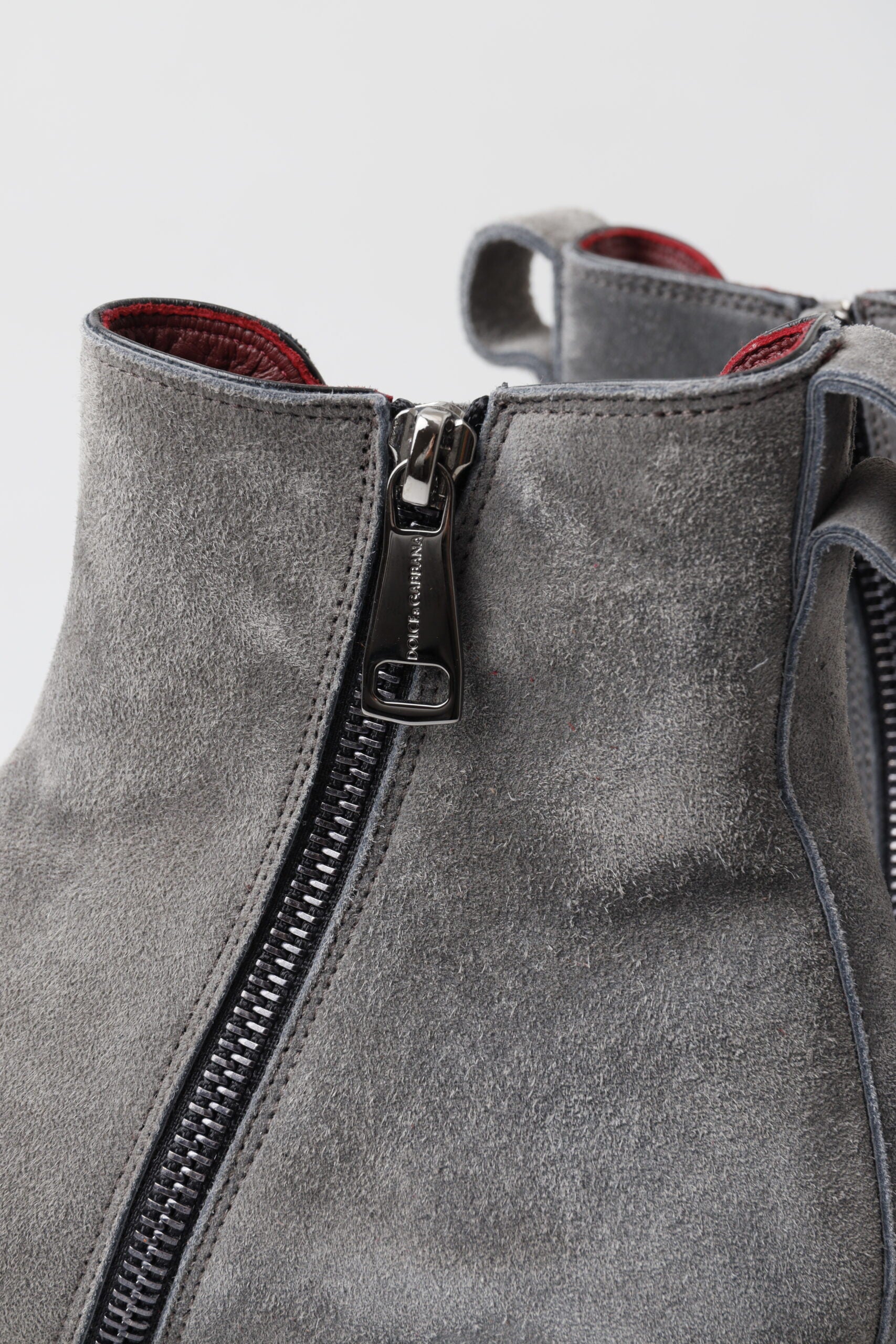 Graue Leder Herren Stiefeletten Schuhe
