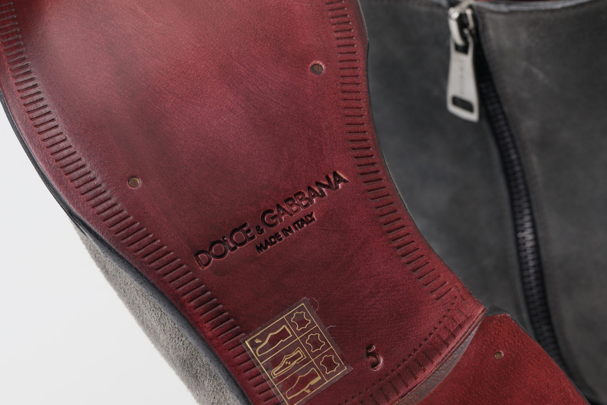 Graue Leder Herren Stiefeletten Schuhe
