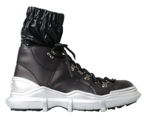 Schwarze Galileo High-Top-Sneakers aus Nylon