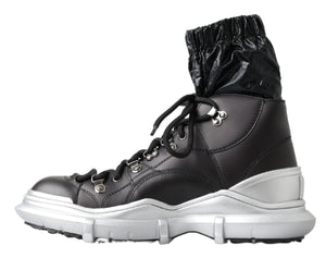 Schwarze Galileo High-Top-Sneakers aus Nylon