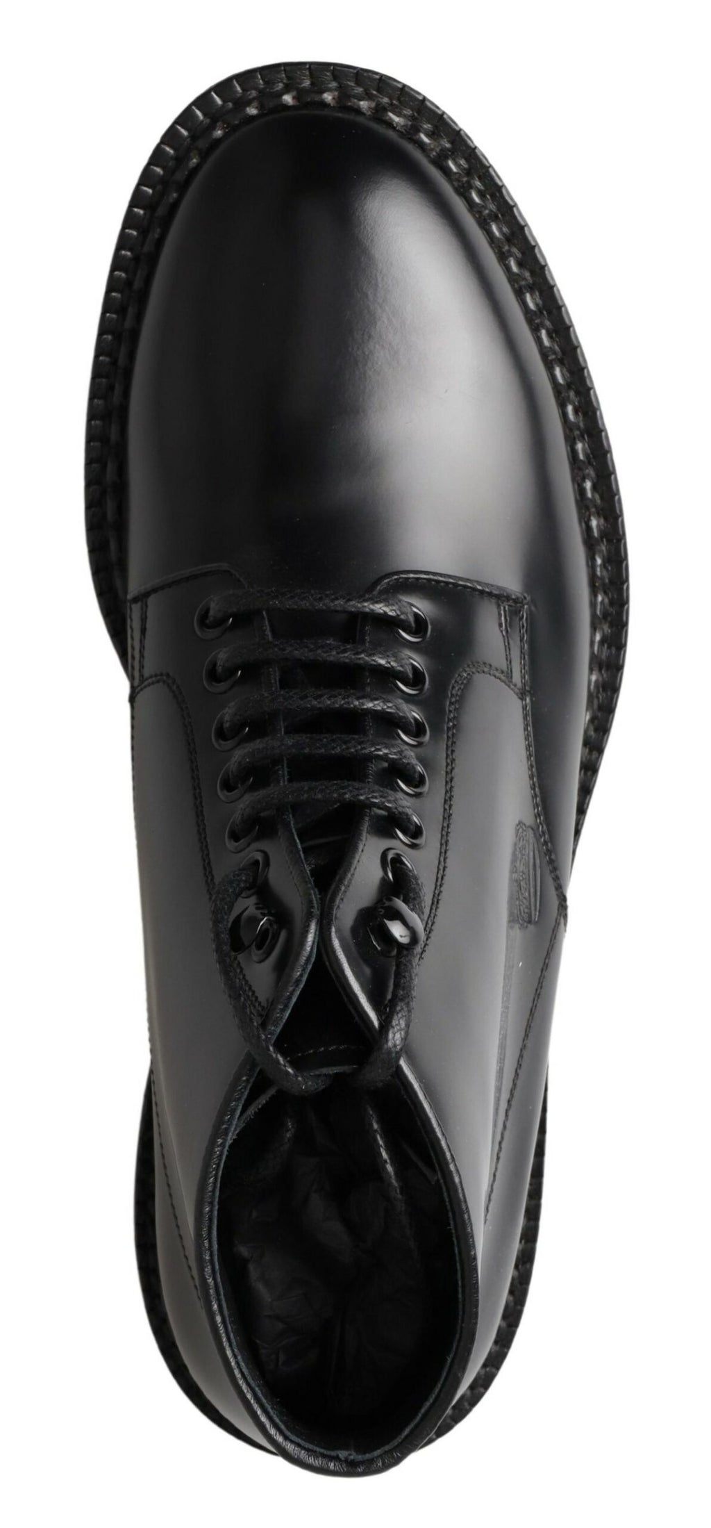 Schwarze Leder Herren Kurze Stiefel Schnürschuhe