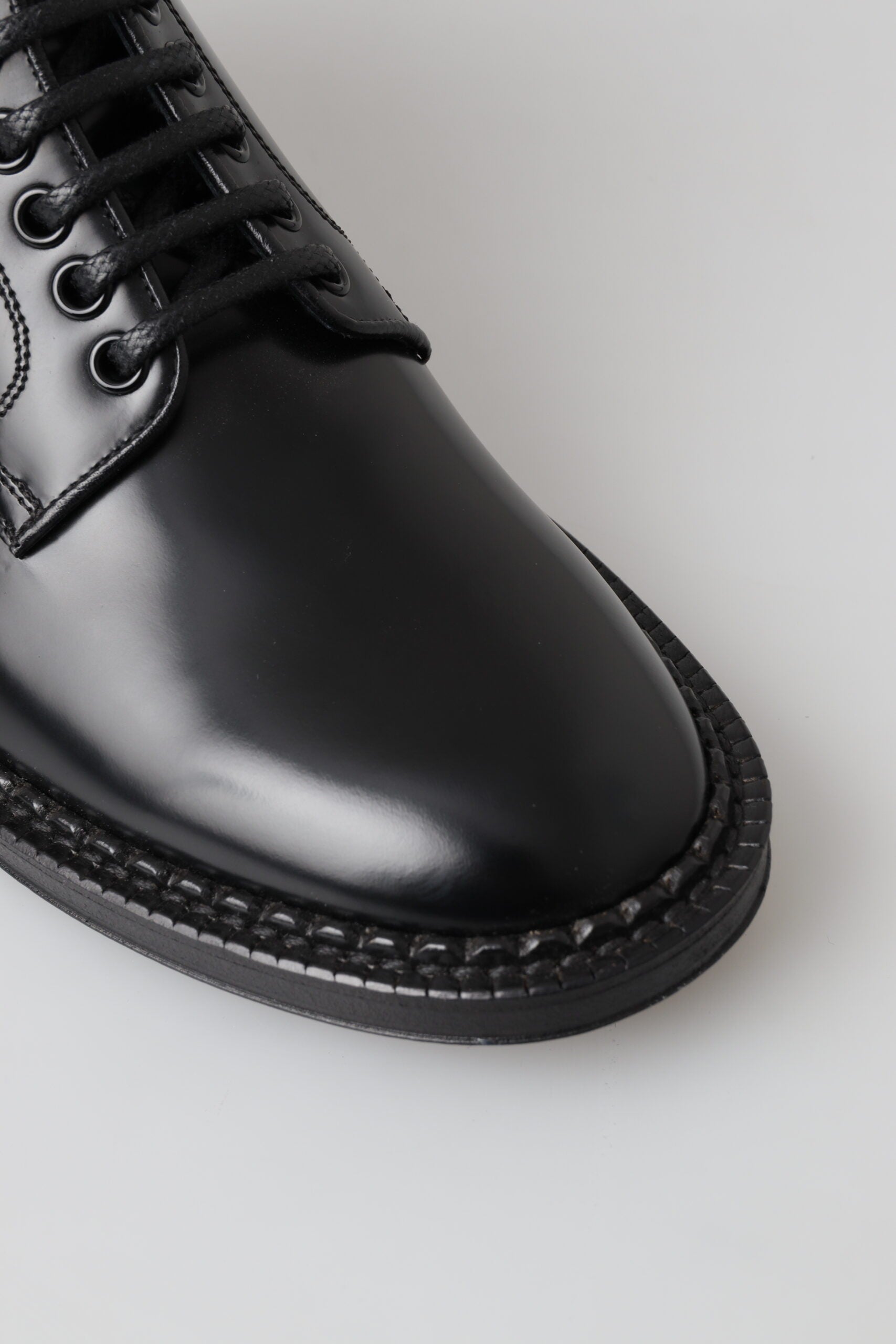 Schwarze Leder Herren Kurze Stiefel Schnürschuhe