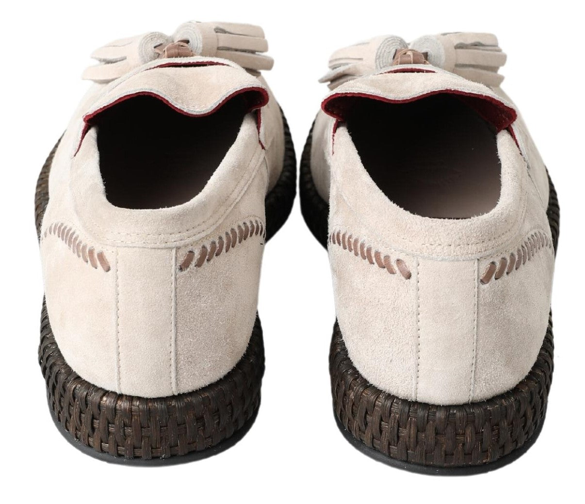 Elfenbeinfarbene Espadrilles aus Wildleder für Herren